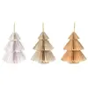 Mobili Rebecca Lot de 12 pendentifs pour arbre de Noël en papier 3 couleurs assorties