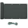 Ecran Brise-Vue De Balcon HDPE Gris Anthracite 0,75x6 m Rebecca Mobili