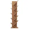 MOBILI REBECCA Bibliothèque Etagère 10 Etagères Bois Marron Moderne 160x44,5x22