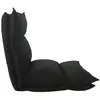Rebecca Mobili Siège de fauteuil en métal et polyester noir