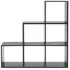 Bibliothèque en échelle avec 6 cubes noir