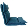 Rebecca Mobili Siège de fauteuil en métal et polyester bleu foncé