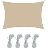 Rebecca Mobili Tente de voile de plein air rectangulaire beige 3 x 4 m