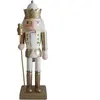 Casse-noisette de Noël Rebecca Mobili Djede 25x6,5x7,5 Bois Blanc Or C...