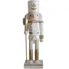 Casse-noisette de Noël Rebecca Mobili Yulaf 25x6,5x7,5 Bois Blanc Or C...