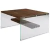 Dmora Table basse en bois beige 75x75 h40 cm