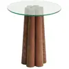 DMORA Table basse brasilia, table basse, porte-revues pour canapé, etagère de salon, 45x50h50 cm, noyer