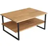 Table basse Dlionett - Dmora - Bois massif - Chêne 85x67h40 cm