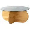 Table basse Doliveir - Dmora - Bois massif - Chêne 75x81h35 cm