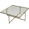 Table basse Dhjulman - Dmora - Verre - Or 85x95h35 cm