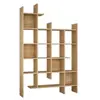 DMORA Bibliothèque achela, etagère de bureau, porte-livre mobile, librairie, 122x26h188 cm, chêne
