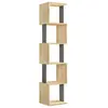 DMORA Bibliothèque nada, etagère de bureau, porte-livre mobile, librairie, 35x30h161 cm, chêne et anthracite
