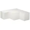 DMORA Meuble tv fiorenza, buffet de salon, armoire basse pour tv, base murale de rangement, 90x92h32 cm, blanc