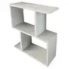 DMORA Table basse barni, table basse, porte-revues pour canapé, etagère de salon, 50x18h55 cm, blanc