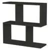 DMORA Table basse effet bois anthracite 60x20  cm