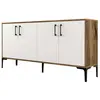 Dmora Buffet effet bois beige, blanc 160x35h78 cm