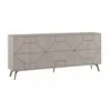 Buffet Dlabrocc - Dmora - Mélamine - Ciment 184x59h77.4 cm