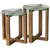 Dmora Table basse effet bois beige 40x40 h50 cm