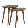 Dmora Table basse janequeo, table basse, porte-revues pour canapé, etagère de salon, 50x33h52 cm, noyer