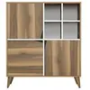 Dmora Buffet effet bois beige, blanc 100x30 h115 cm