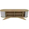 Dmora Meuble TV effet bois beige, blanc 180x43  cm