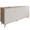 Dmora - Buffet Dabaid Gris clair, Blanc 153.9x39.6h72 cm