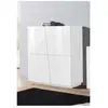 Dmora - Buffet Dlorier Blanc brillant 120x43h126 cm