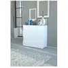 DMORA Buffet effet bois blanc brillant 90x40 cm