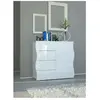 DMORA Buffet effet bois blanc brillant 90x40 cm