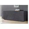 DMORA Buffet effet bois ardoise 220x43h86 cm