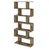 DMORA Bibliothèque Dgiovan, 100% Made in Italy, 80x25h192 cm, Érable