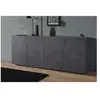 DMORA Buffet effet bois ardoise 200x43 cm