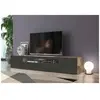DMORA Meuble tv amore, buffet bas de salon avec 3 portes, base pour meuble tv, 100% made in italy, 200x40h37 cm, érable et ardoise 8052773601856