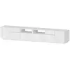 DMORA Meuble tv blanc brillant 260x43x46 cm