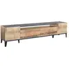 Dmora - Meuble TV Raffaele, Buffet bas de salon avec 2 portes, base me...