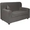 DMORA Canapé fixe 2 places Dpasteu, Canapé en tissu, Canapé linéaire peu encombrant, Canapé pour petits appartements, 125x73h85 cm, Gris