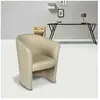 Dmora Fauteuil avec revêtement en éco-cuir, couleur beige, Dimensions 65 x 78 x 60 cm