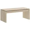 DMORA Table basse effet bois beige 110x50 cm
