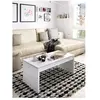 Dmora Table basse effet bois blanc 110x50 cm