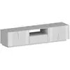 Meuble TV Dcortinovi - Dmora - Mélamine - Blanc 220x51h46 cm