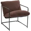 Dmora Fauteuil en tissu marron 92x67 cm