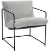 Dmora Fauteuil en tissu gris 92x67 cm