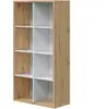 DMORA Bibliothèque effet bois beige, blanc 71x33 cm