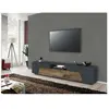DMORA Alter Meuble TV 220 cm - Ardoise et Érable