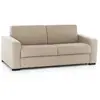 Talamo Italia Canapé lit 2 places en similcuir beige 180x95h90 cm