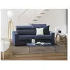 Talamo Italia Canapé lit 3 places en tissu bleu 200x95 cm