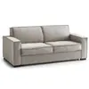 Talamo Italia Canapé fixe 3 places en tissu tourterelle 180x95 cm