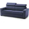 Talamo Italia Canapé fixe 3 places en tissu bleu 180x95 cm