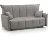 Canapé lit 3 places en tissu gris 165x90h85 cm