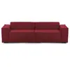 Talamo Italia Canapé fixe 3 places en tissu rouge 150x95 cm